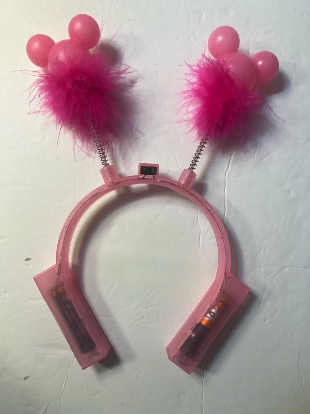 Pink Feather Pom Headband for Kids